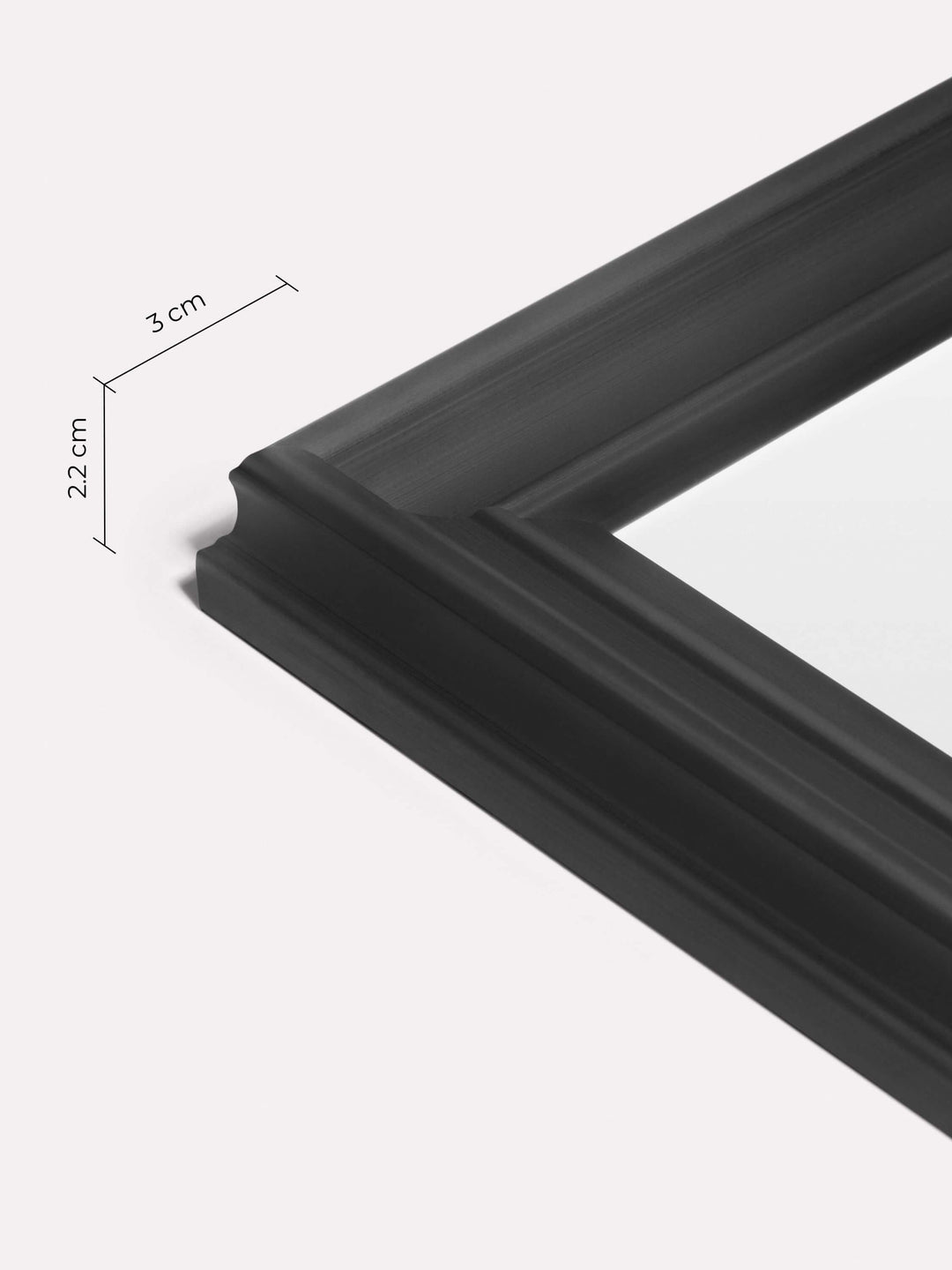 Decorative Frame, Black, A4 - Close-up view