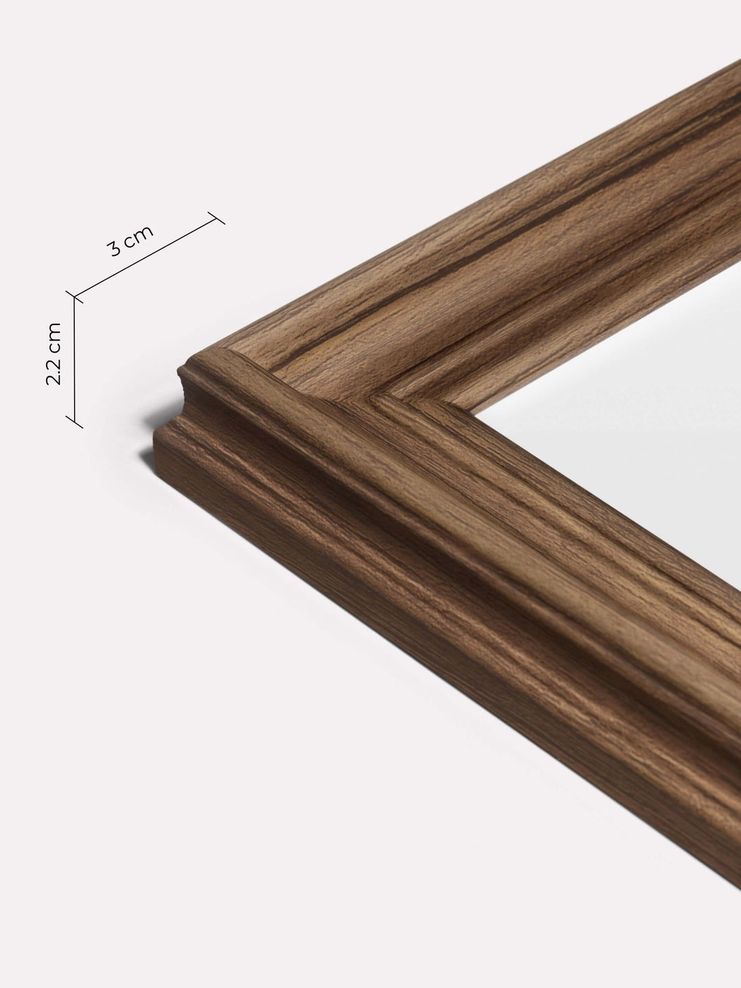 Decorative Frame, Walnut, 60x80 cm - Close-up view